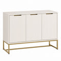 White Wood Sideboard with Metal Base 40x16x32 inches