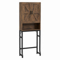 Wood and Metal Over-the-Toilet Storage Cabinet