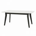 Rectangular Dining Table Ceramic Top Black Metal Legs 160cm x 90cm