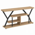 Holz-Konsolentisch mit Metallgestell 120cm x 30cm x 80cm