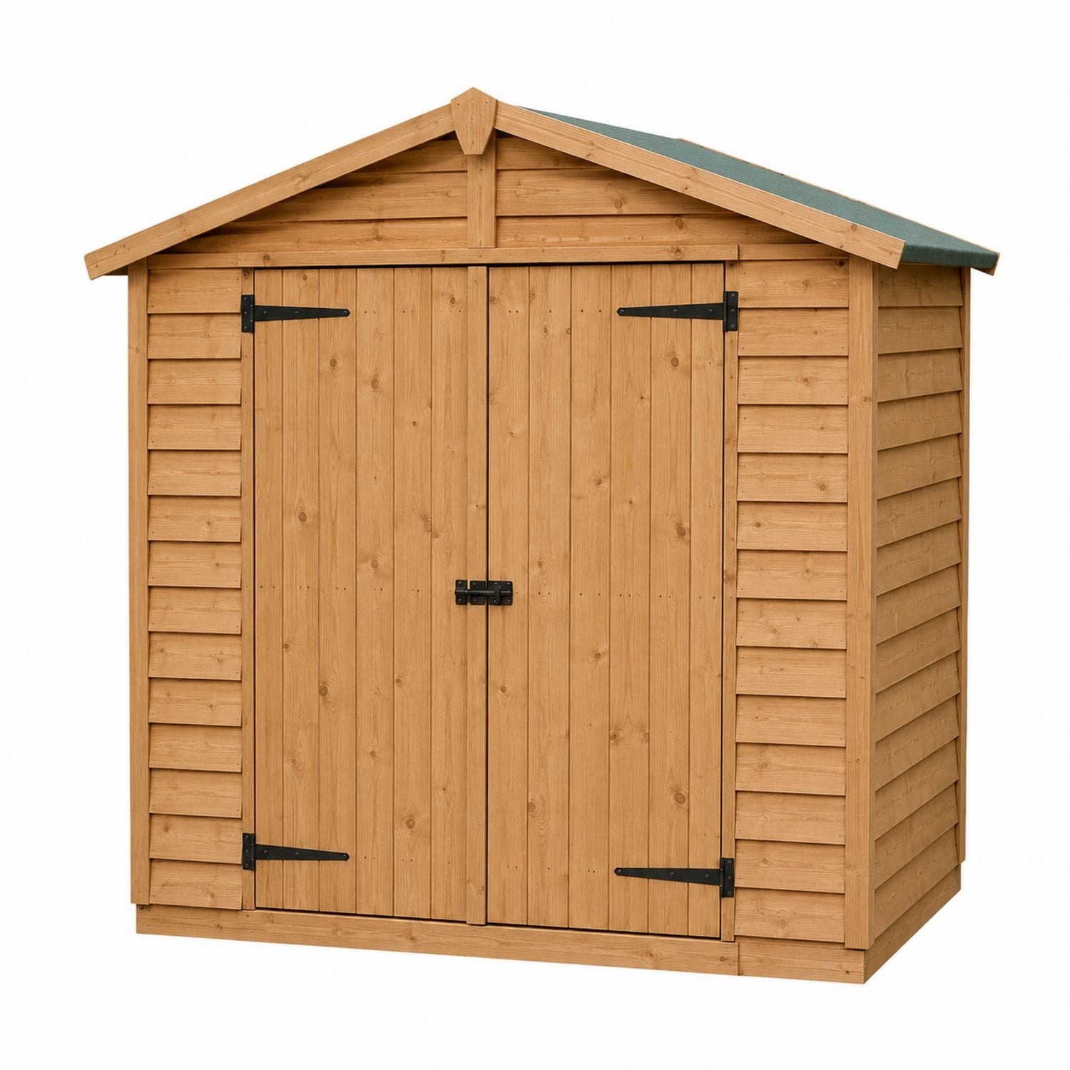 Wooden Outdoor Storage Shed with Double Doors Natural Brown 240x130x200 cm