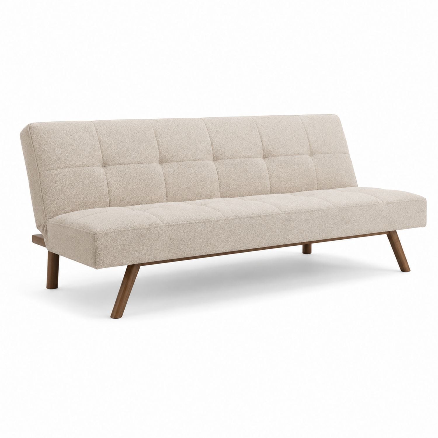 Fabric Sofa Bed Beige 184cm x 84cm x 78cm