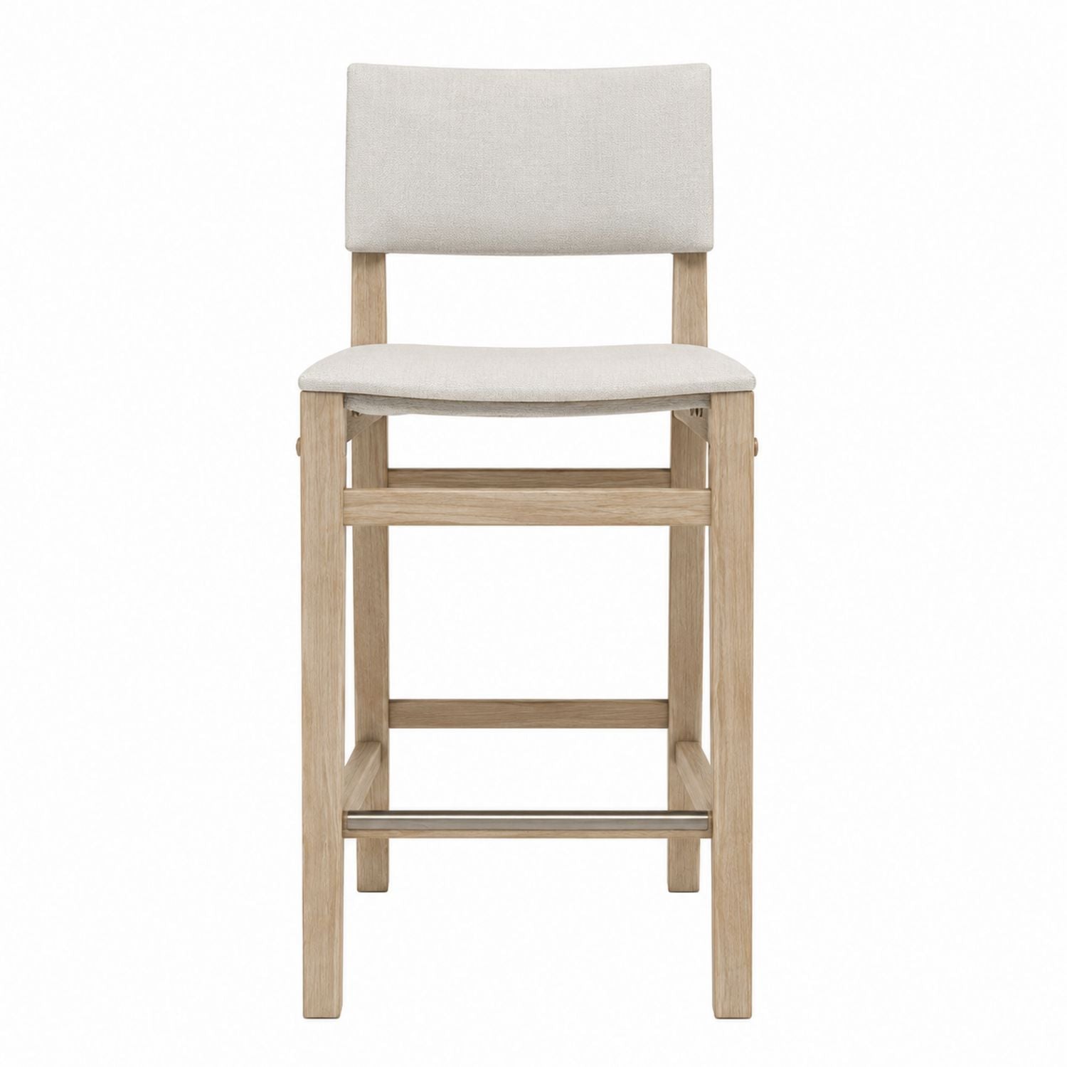Wood Bar Stool with Polyester Cushion and Oak Frame 100cm