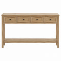 Wooden Console Table with Rattan Drawer Fronts and Shelf