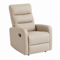 Beige Faux Leather Recliner Chair