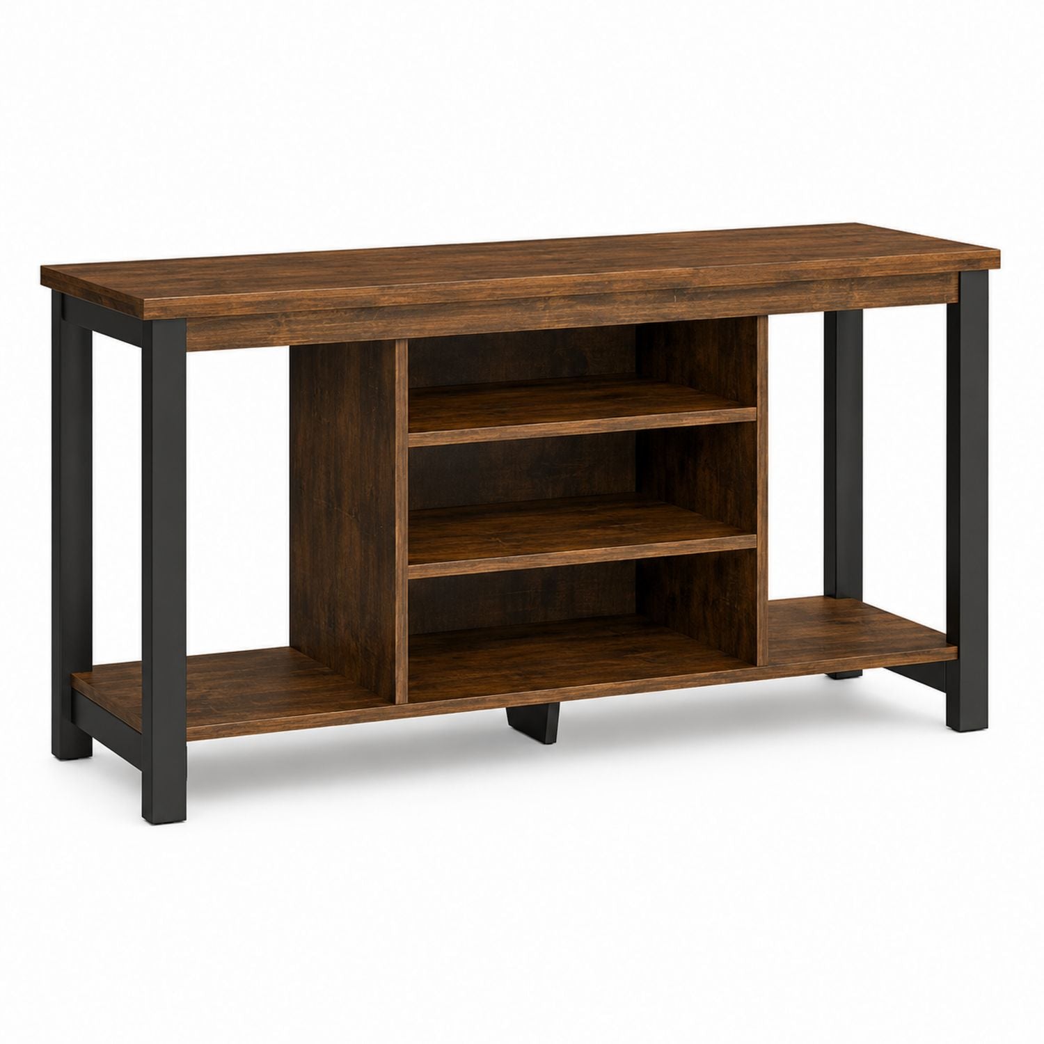 Wood TV Stand with Metal Frame 150cm x 40cm x 70cm