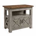 Wood Sideboard Buffet with Shelves and Cabinets, Brown and Gray, 110cm x 45cm x 90cm