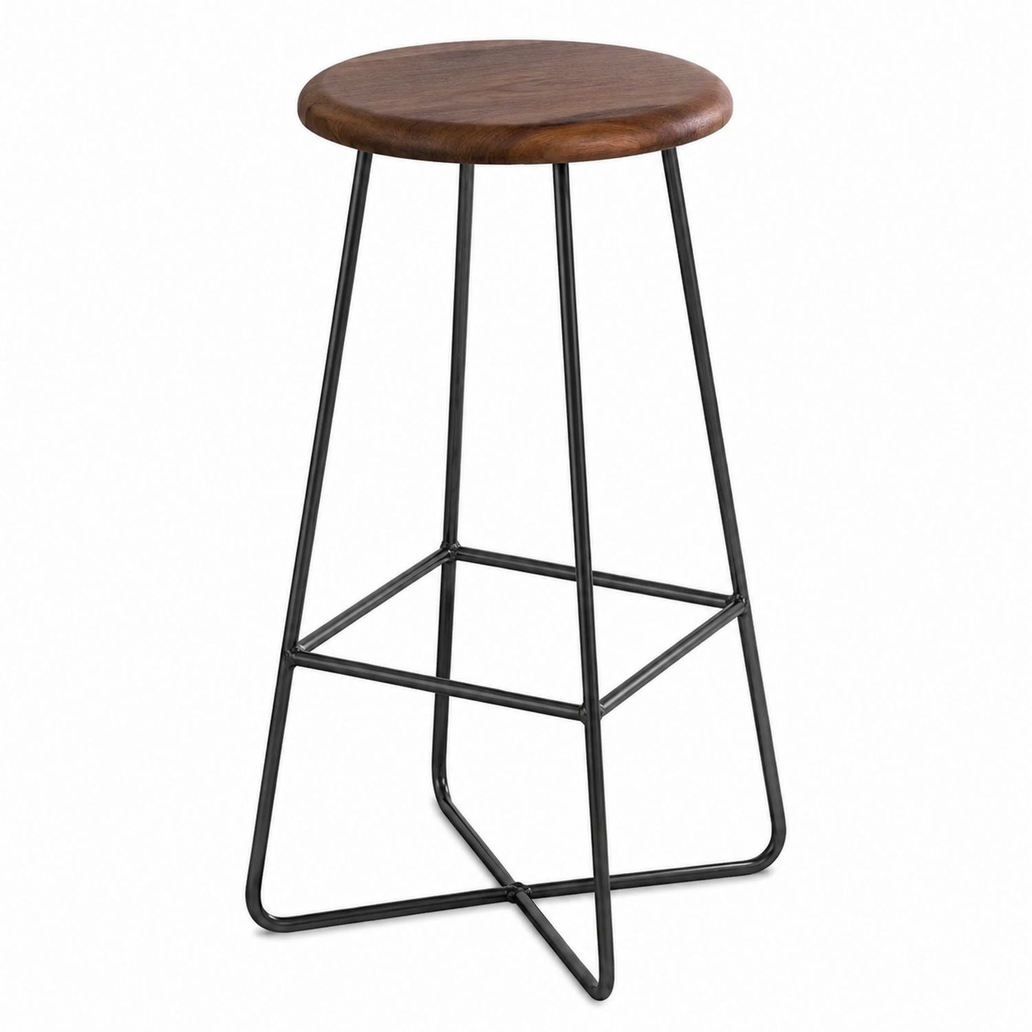 Wood and Metal Bar Stool 75cm