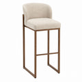 Fabric Bar Stool with Walnut Frame 75 cm