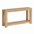 Wood Console Table Rectangular Oak Veneer 120cm