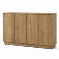 Oak Wood Sideboard with Vertical Groove Design 190cm
