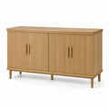 Oak Sideboard Buffet with Double Doors Natural Finish 160cm Length