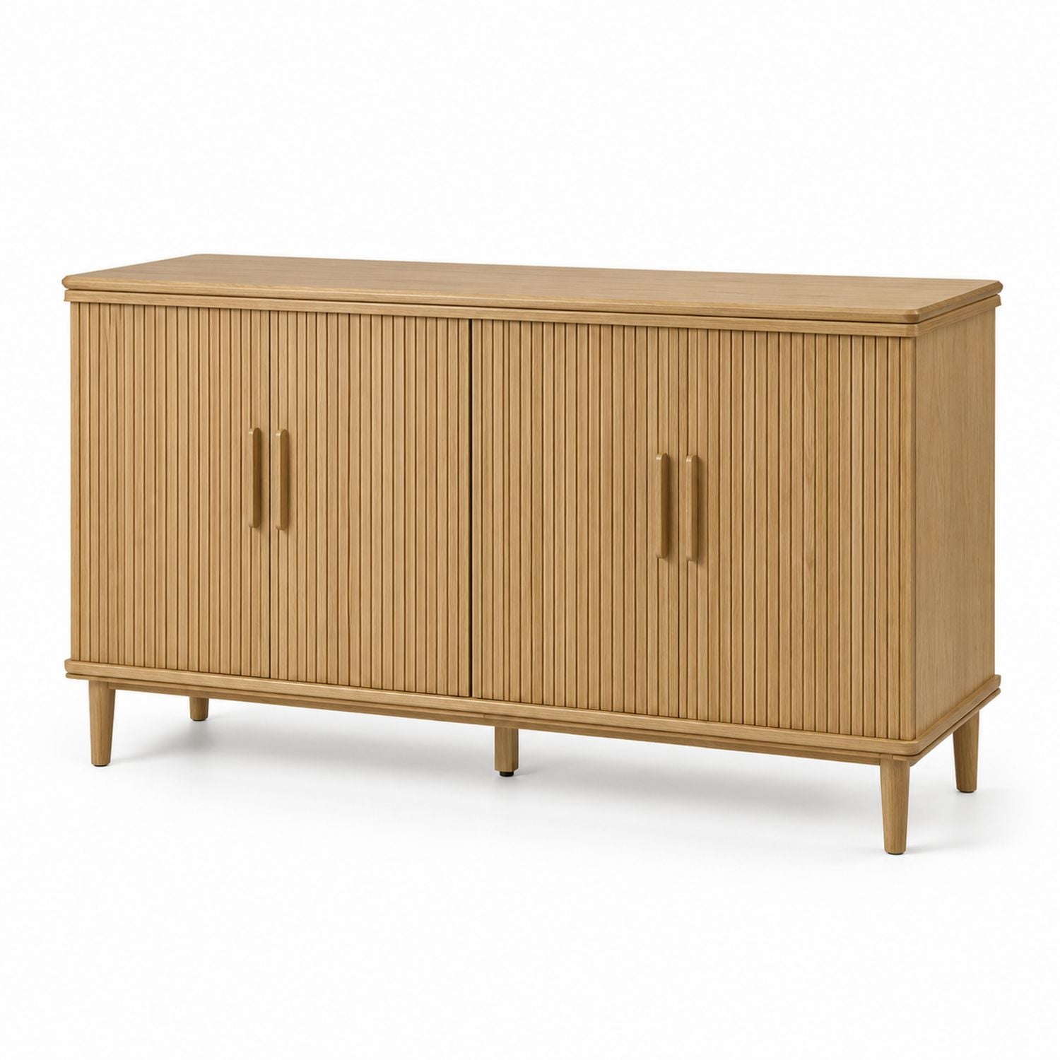 Oak Sideboard Buffet with Double Doors Natural Finish 160cm Length