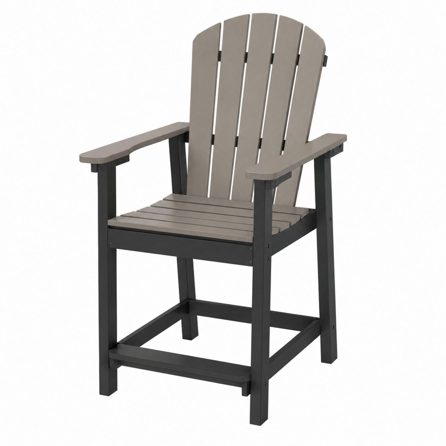 Adirondack Outdoor Chair Polywood Aluminum Taupe 60cm x 102cm