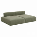 Green Polyester Fabric Sleeper Sofa Set 200cm x 180cm x 70cm