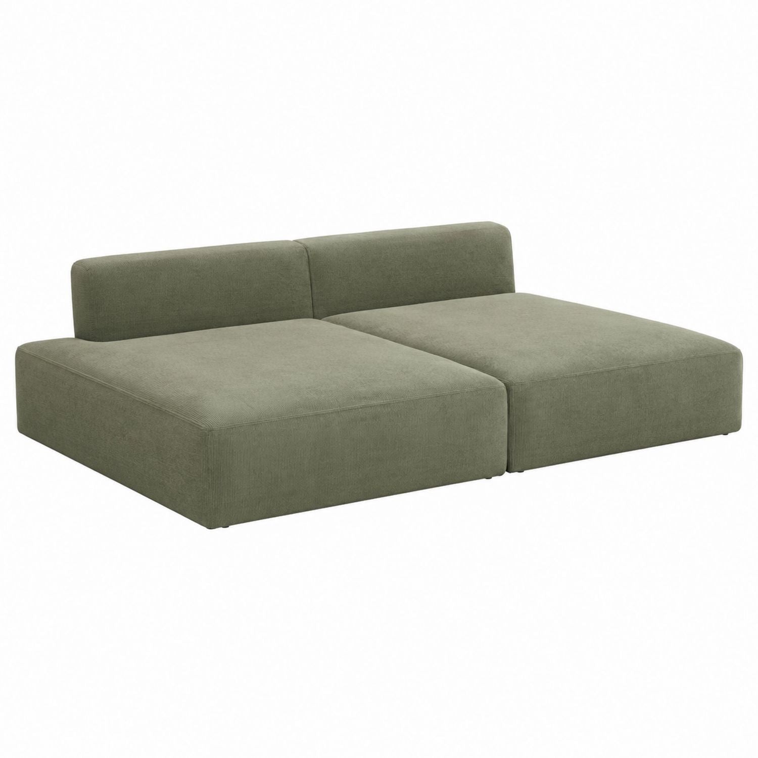 Green Polyester Fabric Sleeper Sofa Set 200cm x 180cm x 70cm